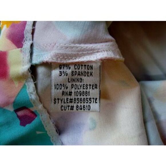 Donna Ricco Collection Sz 6 Front Wrap Tropical Floral Portrait Collar Top Artsy - Picture 9 of 10